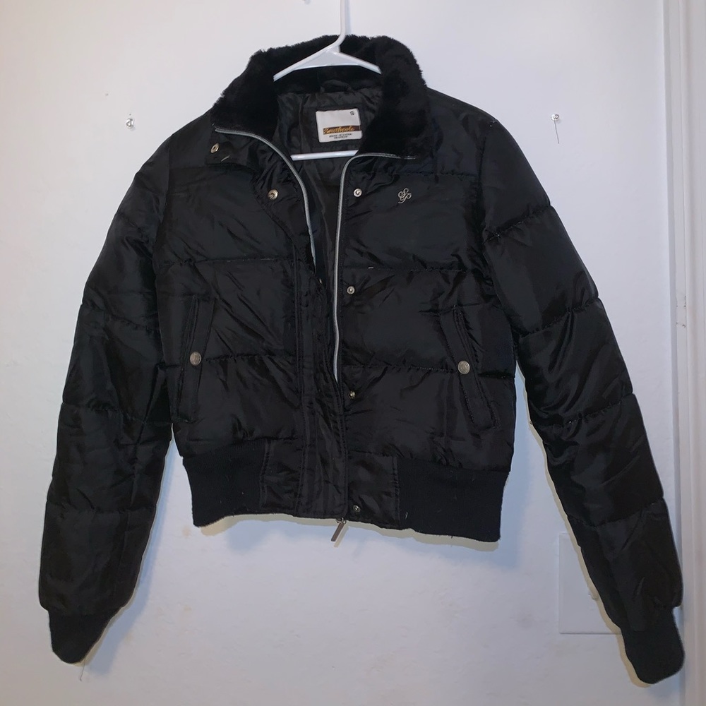 Black puffer jacket